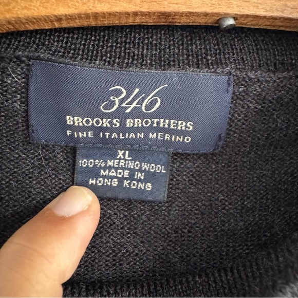 346 Brooks Brothers Fine Italian Merino Pullover Sweater Men’s Size XL - Picture 5 of 11